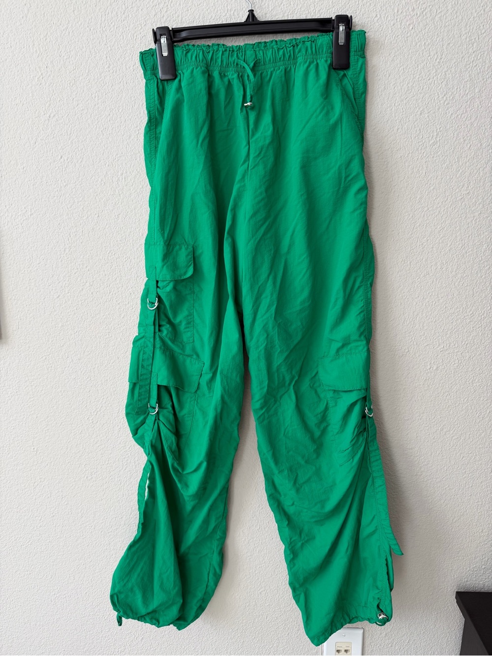 Love Tree Green Cargo-Style Track Pants